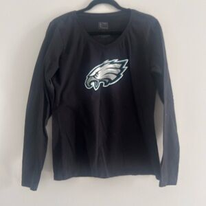 Fanatics Gray Pro Line Philadelphia Eagles Shirsey Long Sleeve Shirt